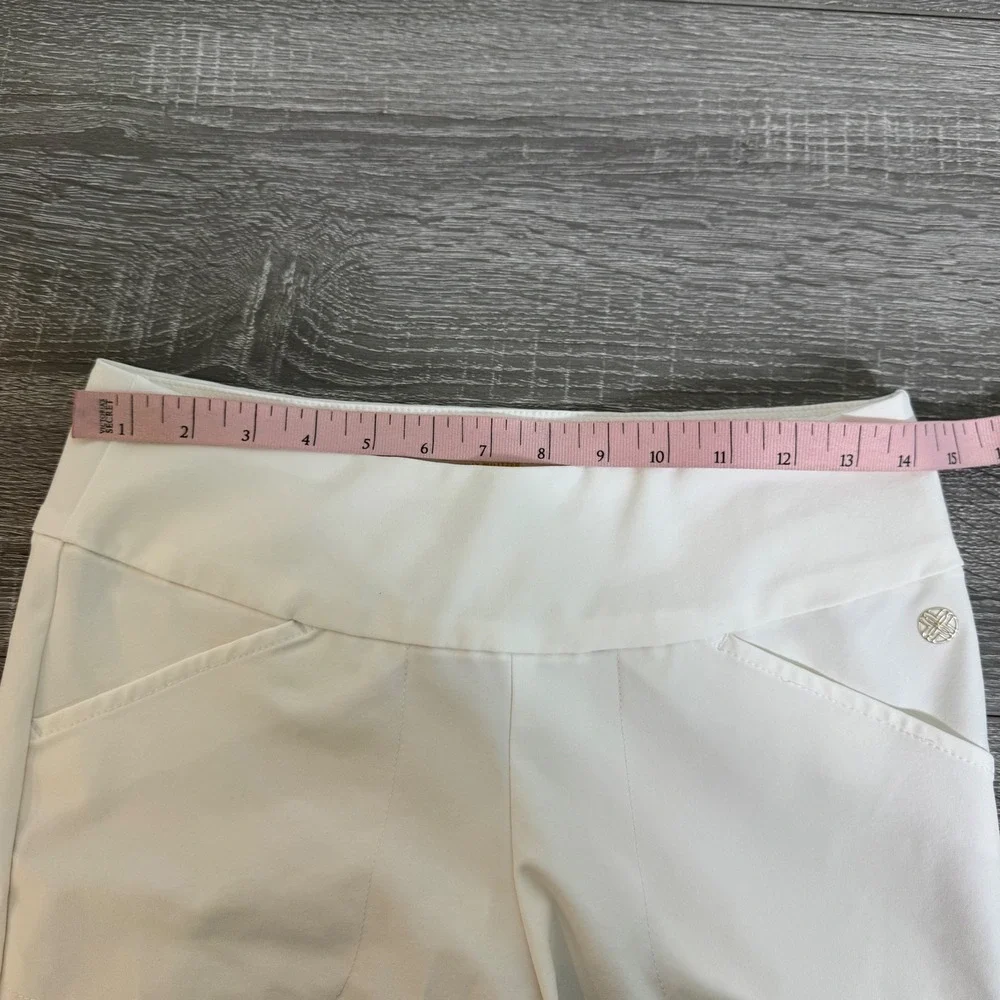 Lilly Pulitzer Luxletic Fairway Performance Twill Pants White Golf size 2 women